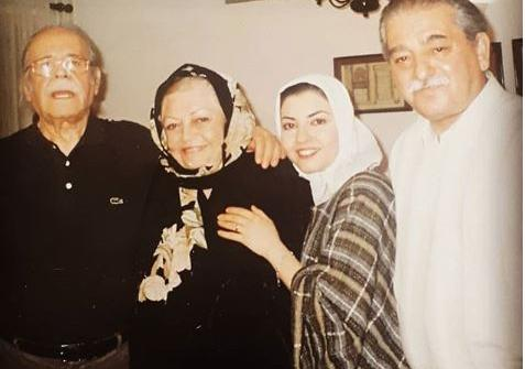 عکس حمیده خیرآبادی با همسرش