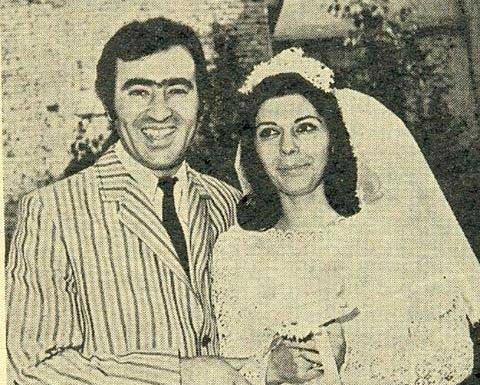 عکس حمیده خیرآبادی با همسرش