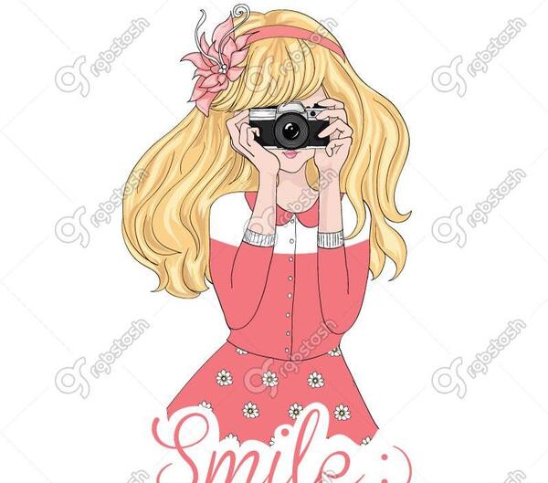 عکس وکتور دختر کارتونی