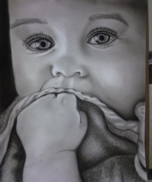 عکس نقاشی چهره نی نی سایت