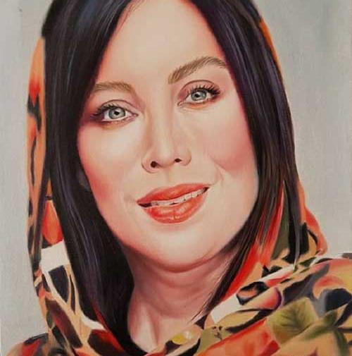 عکس نقاشی صورت رنگ روغن