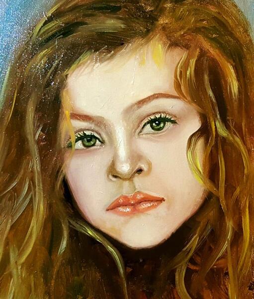 عکس نقاشی صورت رنگ روغن