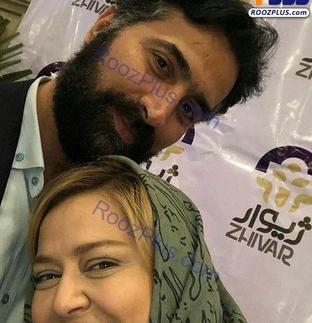 عکس بهاره رهنما در آغوش همسرش