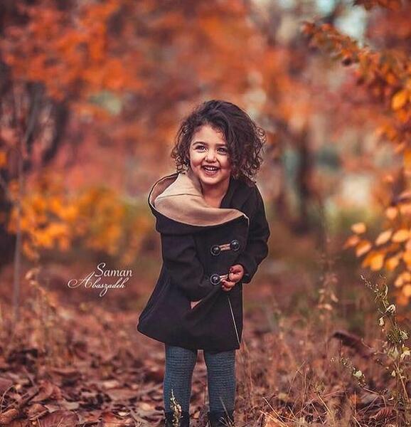 ایده عکس پاییزی کودک