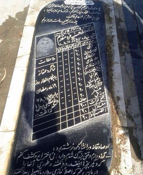 عکس سنگ قبر حافظ