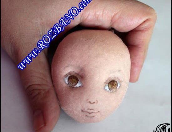 عکس نقاشی صورت عروسک با رنگ اکریلیک
