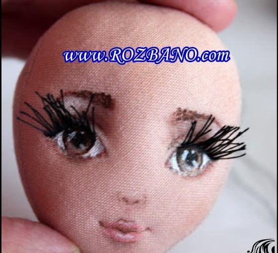 عکس نقاشی صورت عروسک با رنگ اکریلیک