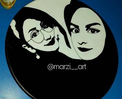 عکس نقاشی فانتزی روی سفال