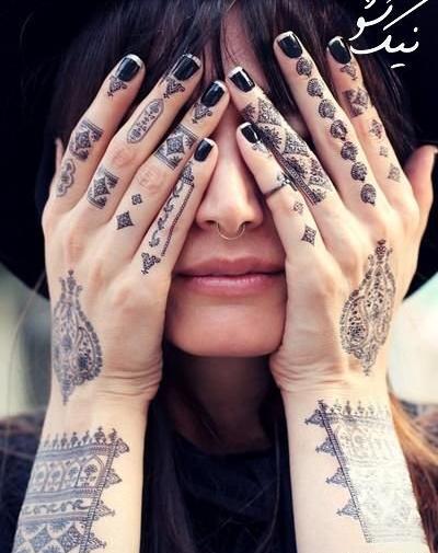 عکس تاج با حنا هندی