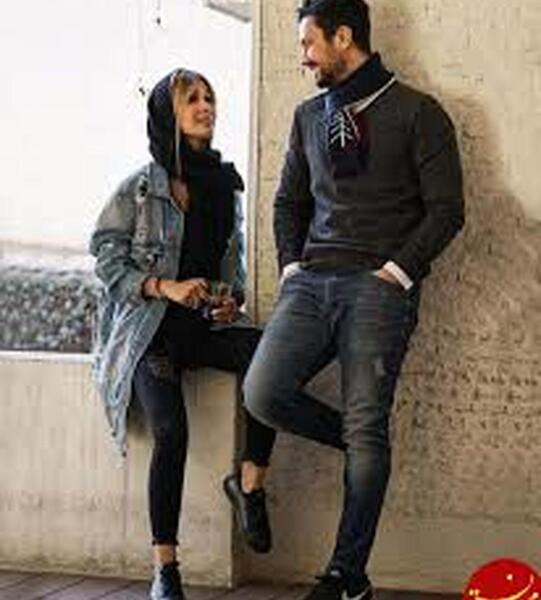 عکس سانیا سالاری با شاهرخ استخری