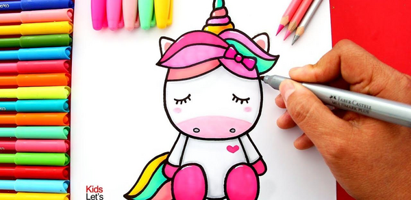عکس نقاشی دخترانه تک شاخ