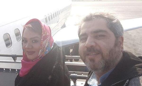 عکس اتابک نادری و همسرش