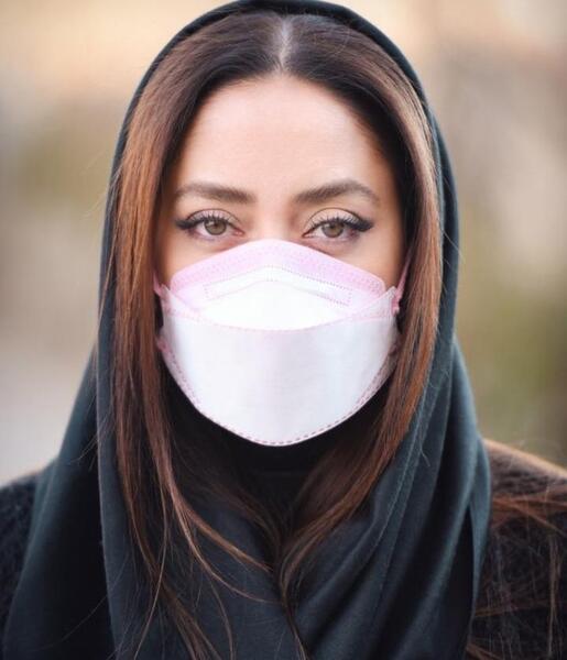 عکس بهاره کیان افشار با ماسک