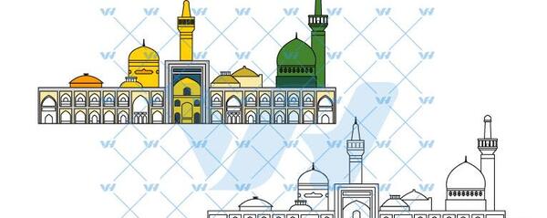 عکس دانلود وکتور حرم امام رضا