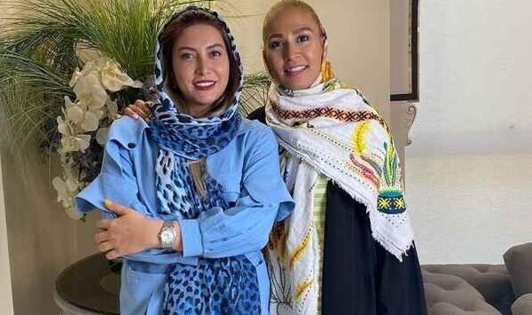 عکس فریبا نادری در آسانسور