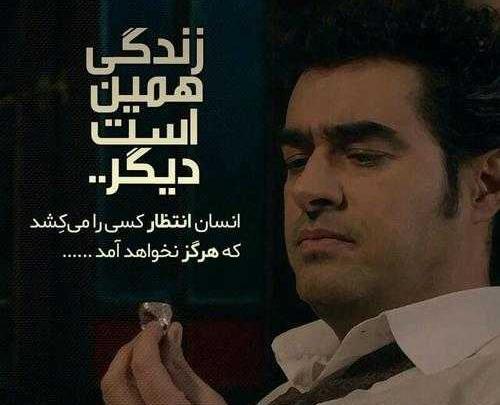 عکس شهاب حسینی با متن