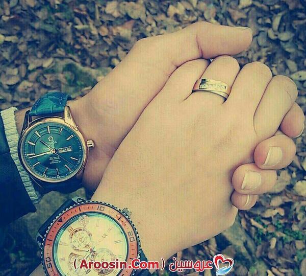ژست عکس دست دونفره با ساعت