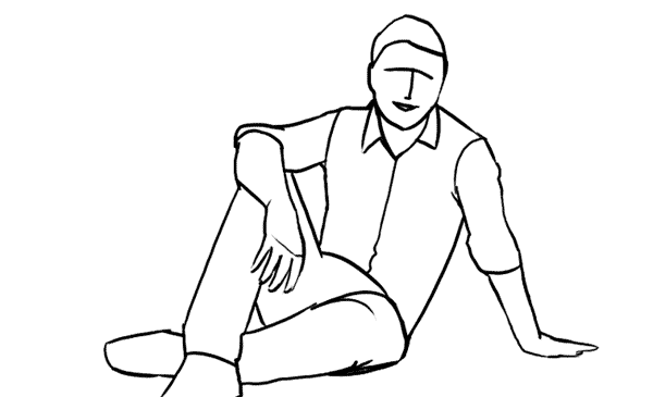 مدل عکس نشسته روی زمین