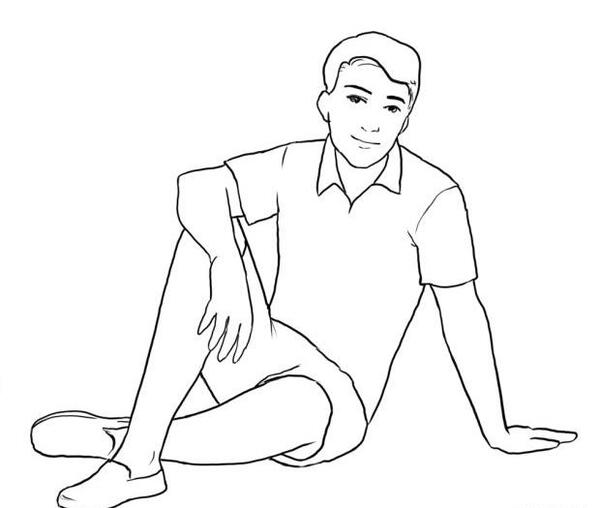 مدل عکس نشسته روی زمین