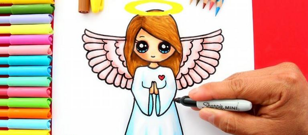 عکس نقاشی فانتزی فرشته