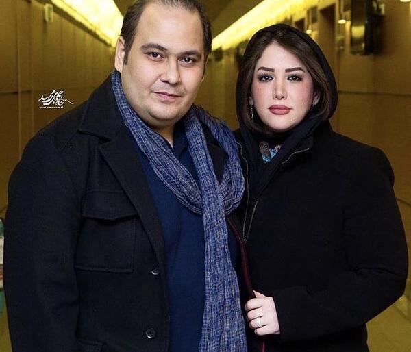 عکس رضا داوود نژاد با همسرش