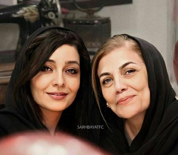 عکس ساره بیات و پدر و مادرش