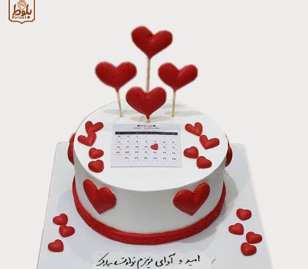 عکس کیک تولد طرح تقویم