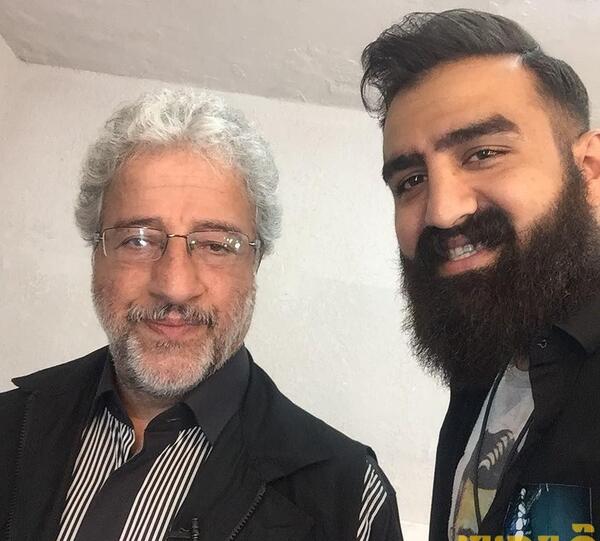 عکس علیرضا خمسه و پسرش
