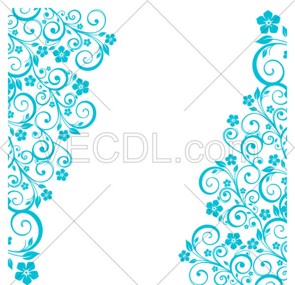 عکس دانلود وکتور گل حاشیه