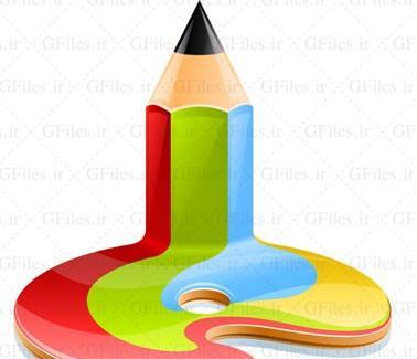 عکس دانلود وکتور مداد
