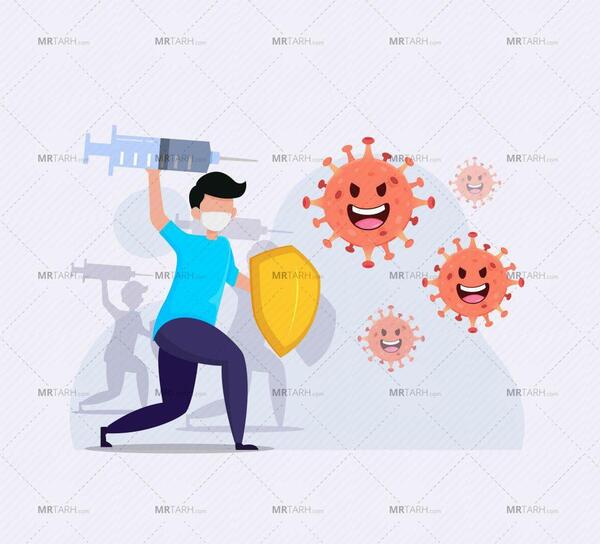 عکس دانلود وکتور کرونا