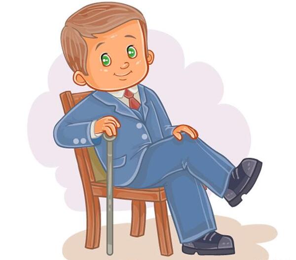 عکس کودک نشسته روی صندلی
