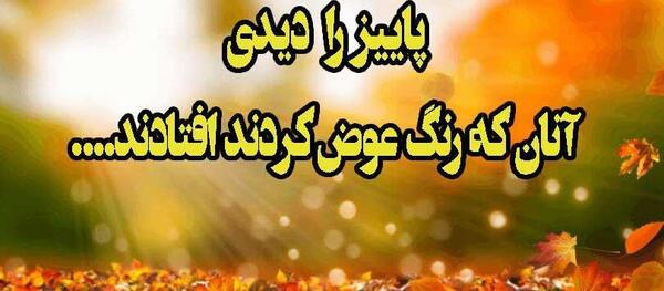 عکس نوشته پاییز را دیدی