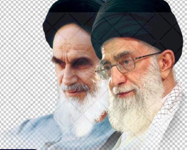عکس لایه باز رهبری و امام خمینی