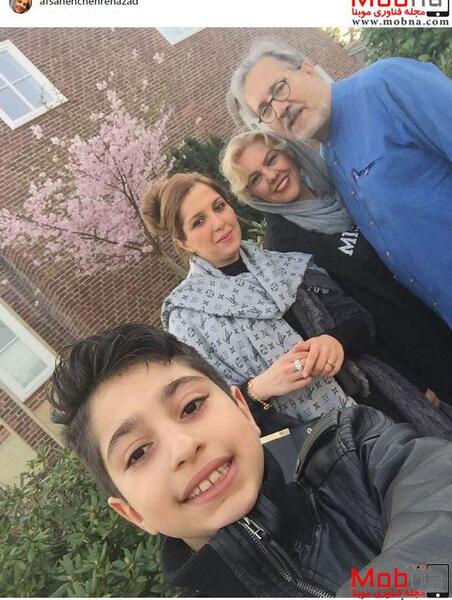 عکس افسانه چهره آزاد با همسرش