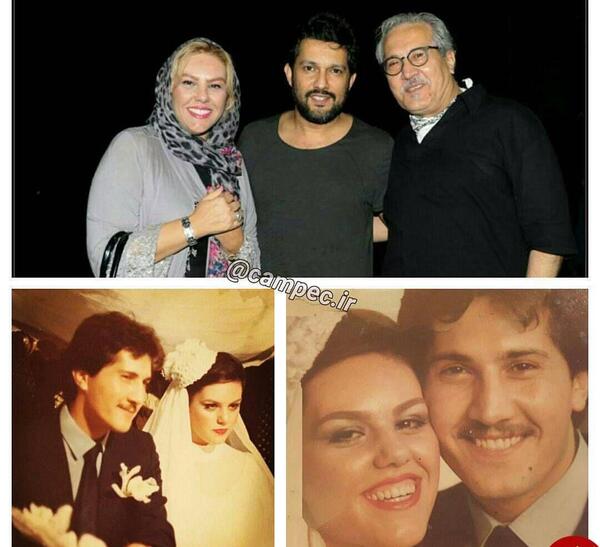 عکس افسانه چهره آزاد با همسرش