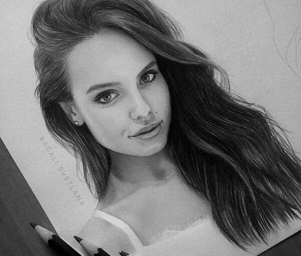 عکس نقاشی چهره قلم سیاه