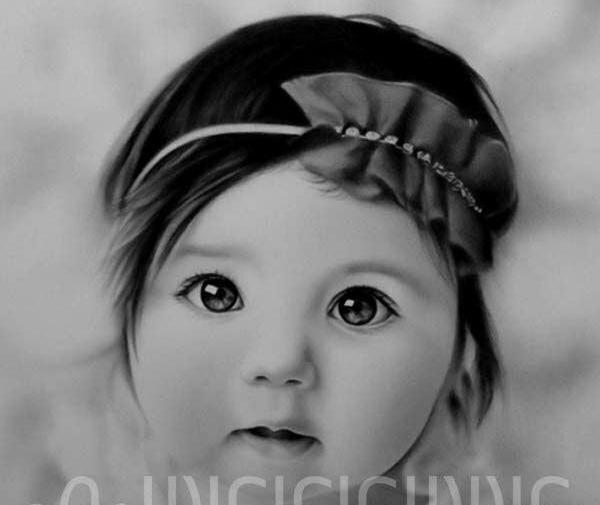 عکس نقاشی چهره قلم سیاه