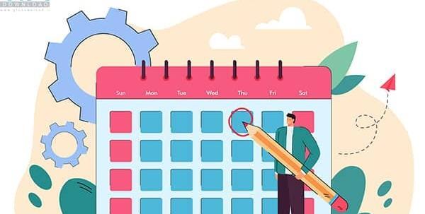 عکس دانلود وکتور تقویم