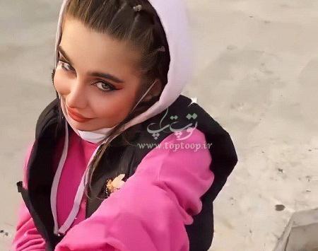 عکس نیکا فلاحی با لباس قرمز
