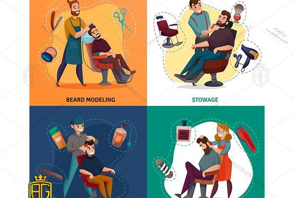 عکس وکتور آرایشگری