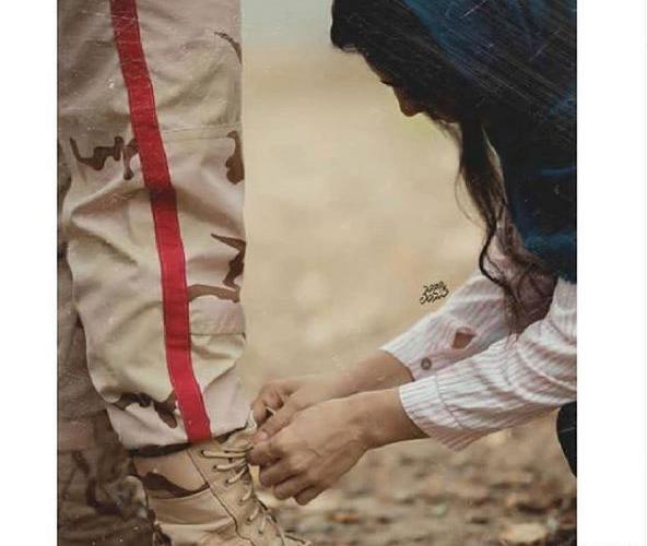 عکس عاشقانه دونفره بدون متن سربازی