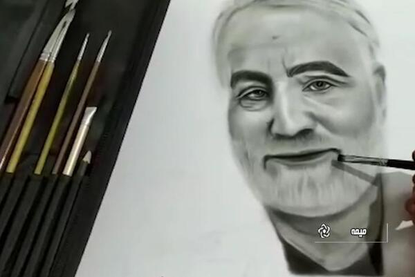 عکس سردار سلیمانی برای طراحی چهره