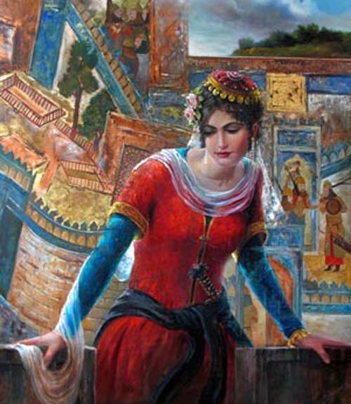 عکس نقاشی دختر هخامنشی