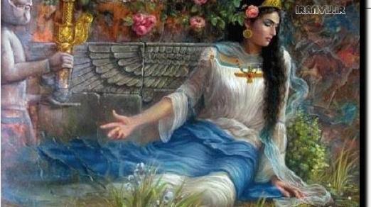 عکس نقاشی دختر هخامنشی