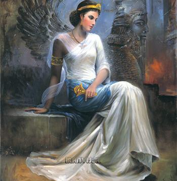 عکس نقاشی دختر هخامنشی