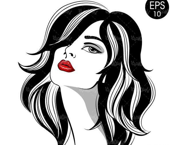 عکس وکتور صورت زن