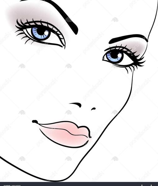 عکس وکتور صورت زن