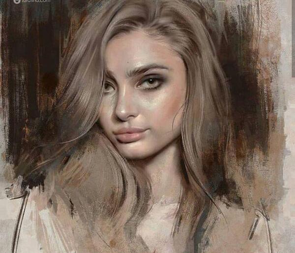 عکس نقاشی دخترونه چهره