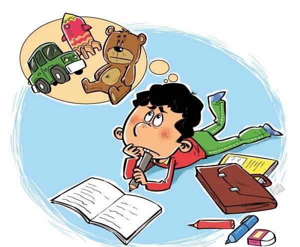 عکس در حال مشق نوشتن